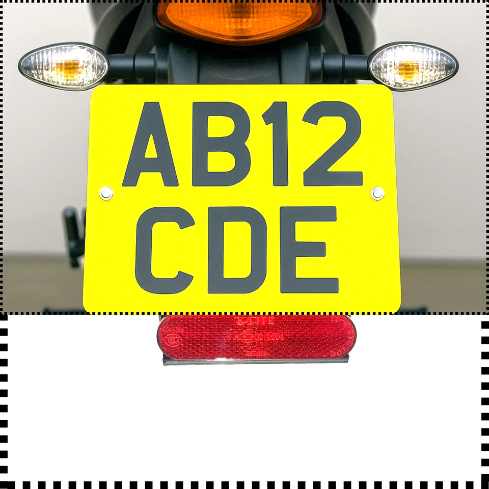 Reflector trasero universal para moto para matrícula autoadhesivo Foto 4 de 4