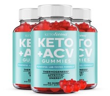  3 Pack Ketolicious Keto  ACV Gummies Advanced for Weight Loss 180 Gummies 