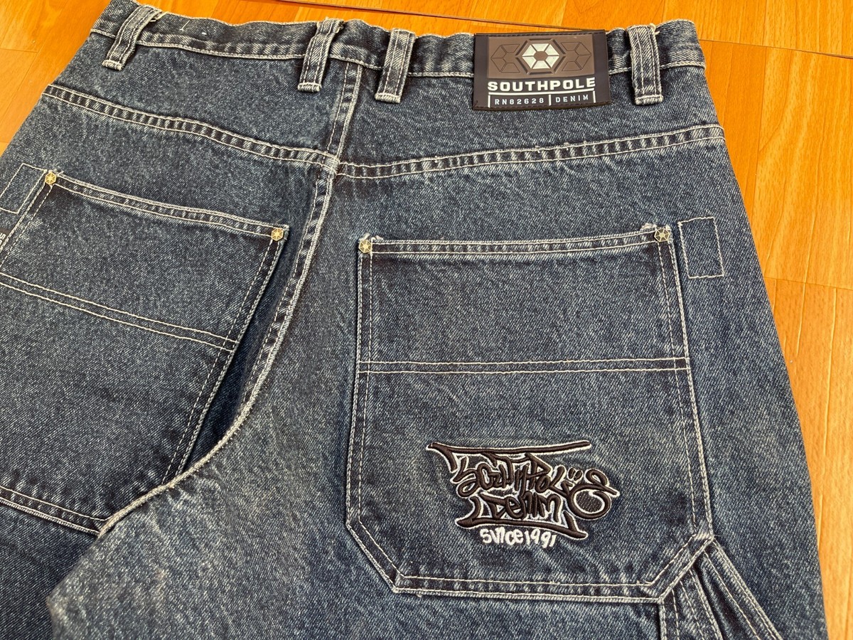 Southpole jeans, vintage baggy pants, 90s hip hop, 1990s South