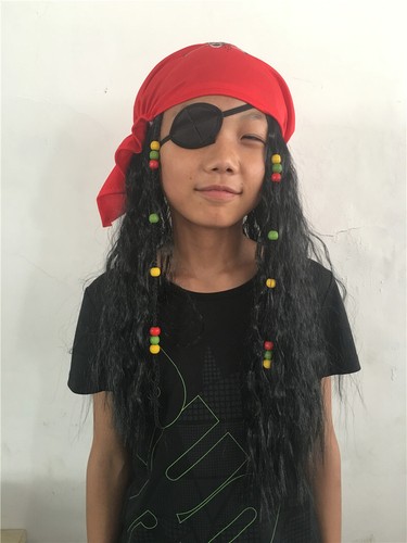 Pirates of the Caribbean Masquerade Cosplay Captain Hook Jack Sparrow Wig Turban - Picture 2 of 4