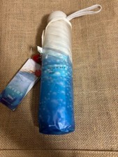 Tabi suru Kissa x Wpc. Folding Vinyl Umbrella Blue Cream Soda Design Japan NEW