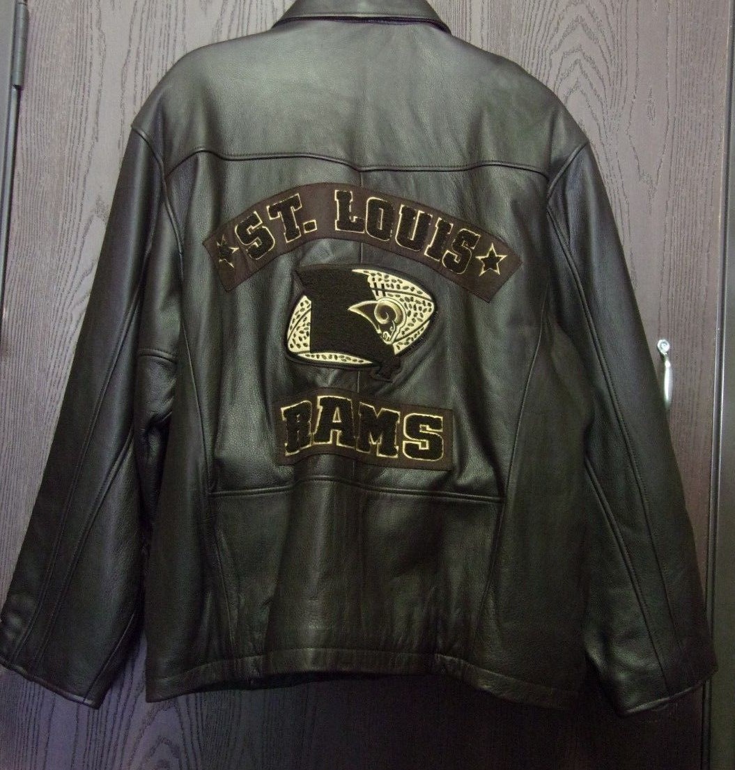 NFL St. Louis Rams レザー スタジャン St Louis Rams Vintage NFL Football Leather GIII Zip Up