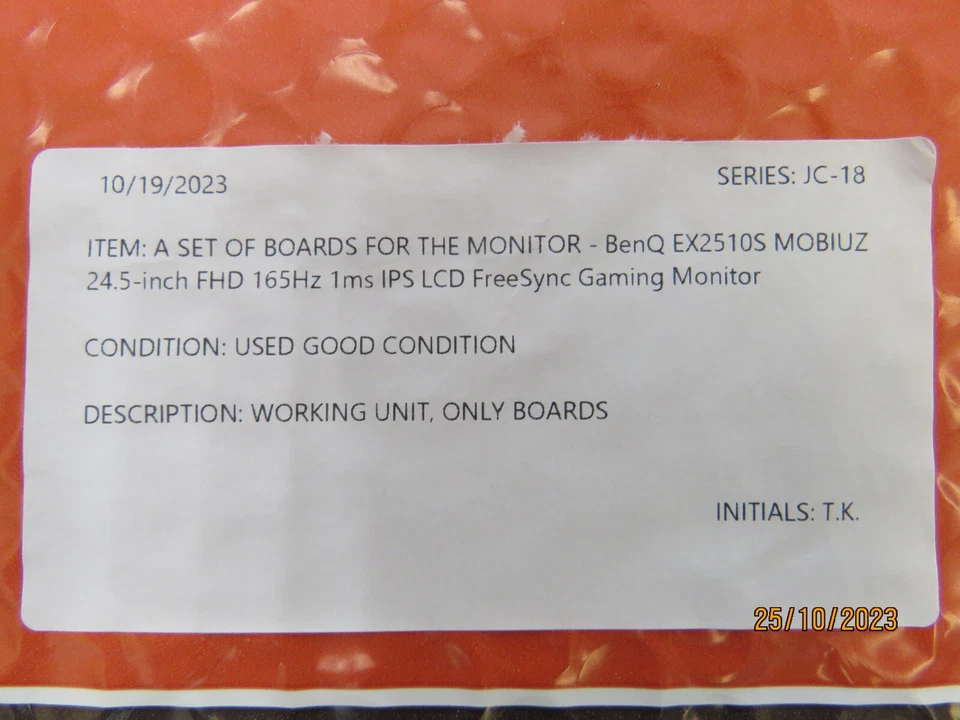 Set of Board For Benq Monitor EX2510S 715GB112-P01-000-0V3S [JC18] - Image 2 of 4
