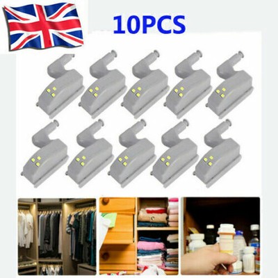 10X LED Smart Sensor Light Kitchen Cabinet Closet Cupboard Wardrobe Hinge L R5Z5