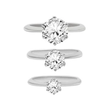 Real Moissanite Engagement Promise Ring Women's Passes Tester 925 Silver 0.5-2ct