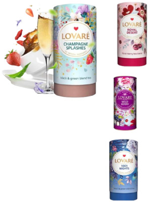 Lovare Tee 80g in Tube Verschiedene Sorten 1001Nights Champagne Splashes
