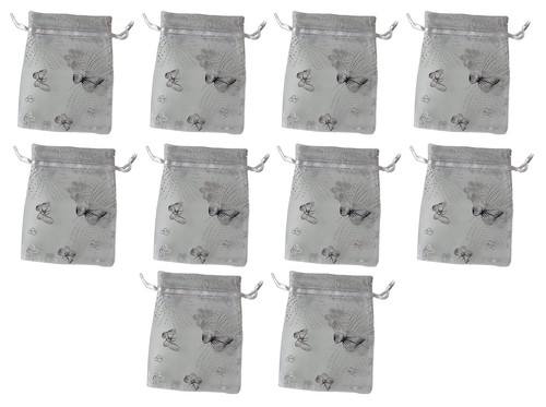 10 X Lujo Mariposa Organza Bolsos Organza Boda Fiesta Regalo Caramelos Bolsa Organza - Imagen 10 de 10
