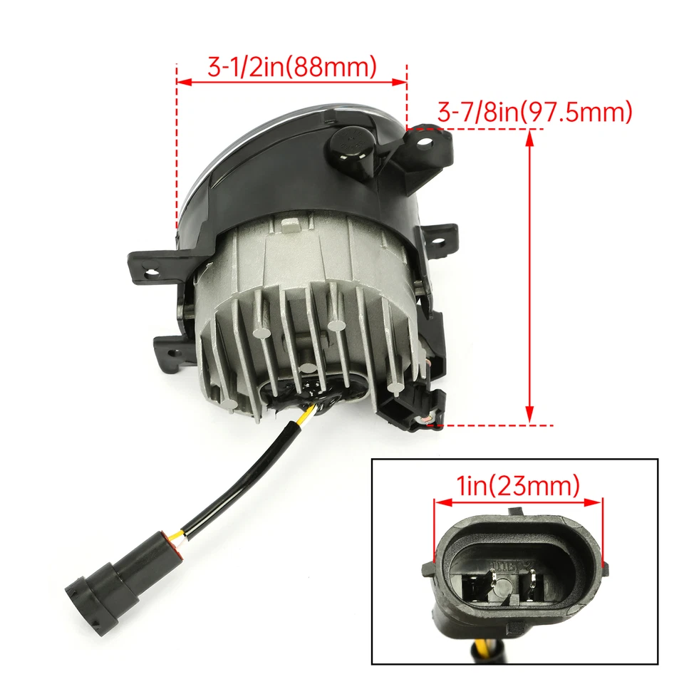 Pair Front Bumper Fog Lights For Infiniti Q50 Q60 QX50 QX80/ Nissan 2014-2024 Foto 3 de 4