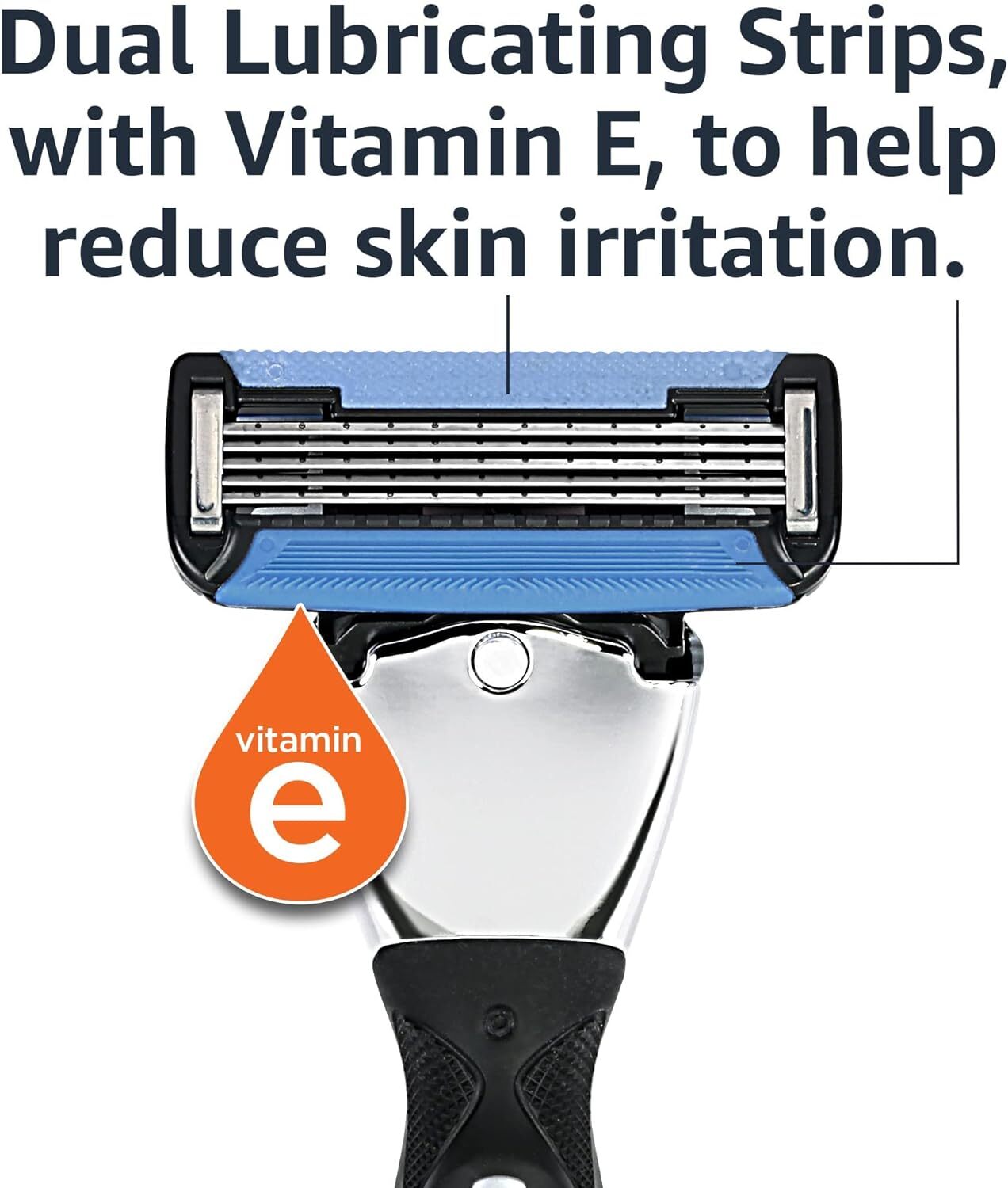Amazon Basics 5-Blade Motionsphere Razor for Men with Dual Lubrication ...