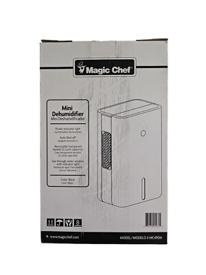 Magic Chef MC4PDH 3.2-Pint Countertop Dehumidifier in Black OPEN BOX