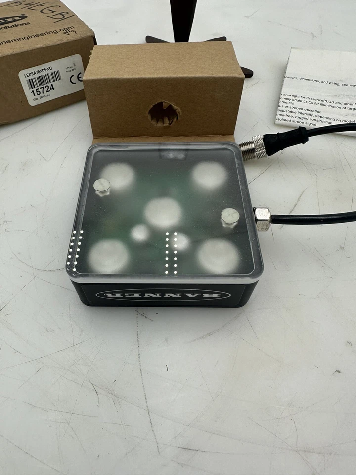 BANNER LEDRA70XD5-XQ LED High-Intensity Area Light RED 24VDC 15724 NEW OEM - Image 3 of 4