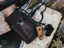 TOPS Mini Slingshot Coated Structural Steel Construction With Tan Micarta Handle