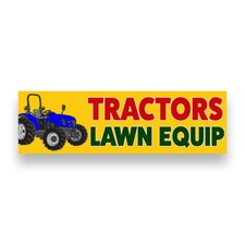 TRACTORS LAWN EQUIPMENT Vinyl Banner with Optional Sizes (Made in the USA)