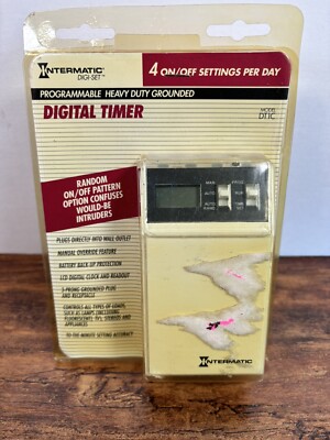 Vintage Intermatic Heavy Duty Grounded Digital Timer Digital Clock NEW