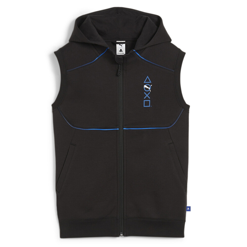 Толстовка с логотипом Puma P Station X без рукавов на молнии для мальчиков, размер S, Повседневная спортивная одежда