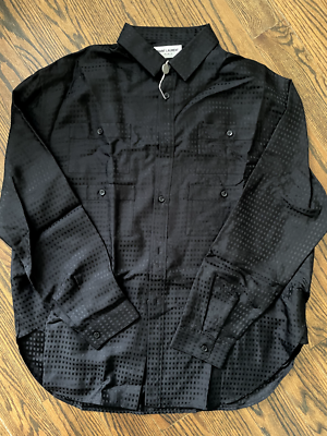 SAINT LAURENT Silk Shirt Chemise multi Pocket size 40 Black | eBay