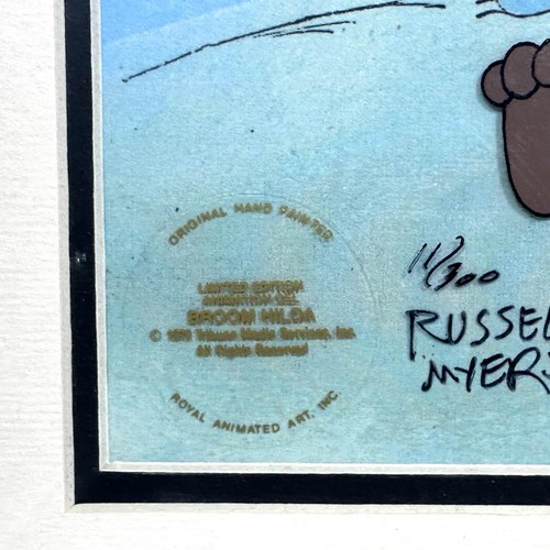 Broom HIlda Signed Hand Painted Limited Edition Animation Cell Russell Myers COA - Picture 5 of 17