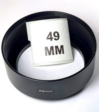 49mm Metal Lens Hood Anti Glare Sun Shade Screw-in Mount 49 mm High Quality E49