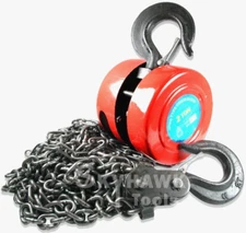 4400LB 2T 8FT MAX Lifting Chain Hoist Puller Block & Tackle Winch Hardened Steel