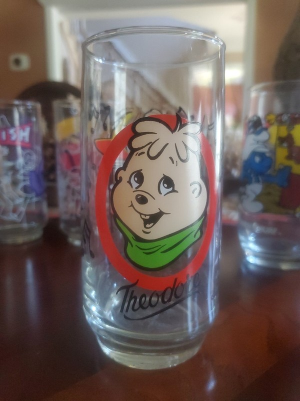 Alvin & The Chipmunks Theodore Glass 1985 Cup Vintage Bagdasarian Productions