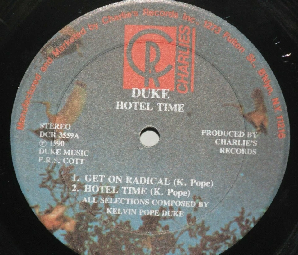 MIGHTY DUKE Hotel Time LP Charlies Records DCR3559 Reggae Calypso Plays Well - Image 2 of 3