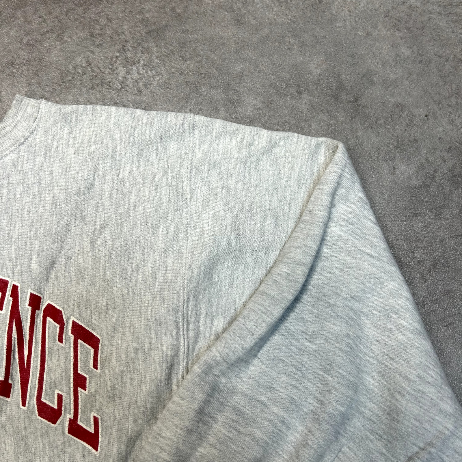 Champion Sweatshirt Mens Large Y2K Reverse Weave Graphic Print Jumper, Grey image 5