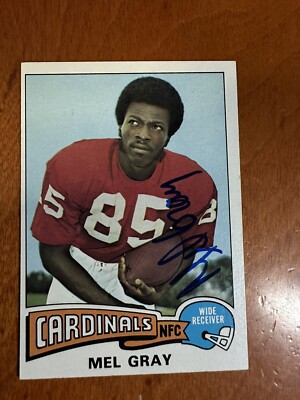 1975 Topps Mel Gray #40 St. Louis Cardinals Autograph Auto Signed