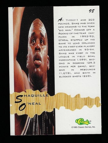 Shaquille Oneal 1995 classic assets #98 - Picture 2 of 2