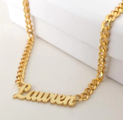 Personalized Name Font Necklace Stainless Steel Jewelry Chain Pendant Fashion Ebay