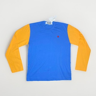 Comme des Garçons Play CDG Long Sleeve T Shirt Blue Orange Medium Authentic
