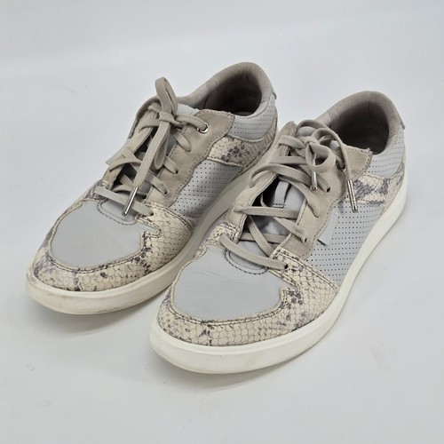Cole Haan Grand Crosscourt Snakeskin Leather Shoes Grey 9B Python Sneakers