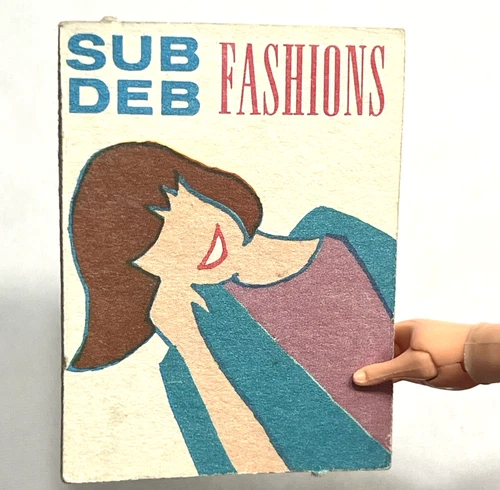 Vintage 1960s Mattel Barbie "SUB DEB FASHIONS MAGAZINE" Cardboard Accessory EXC