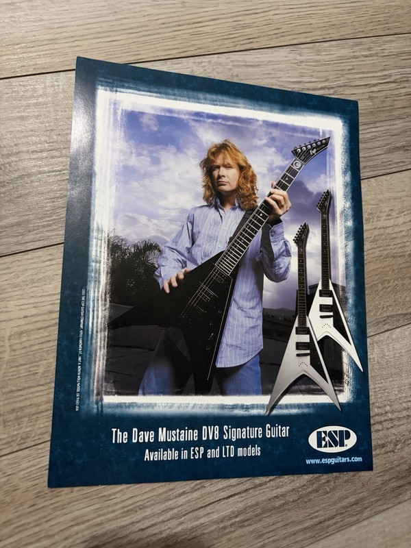 Dave Mustaine DV8 Promo Ad Megadeth