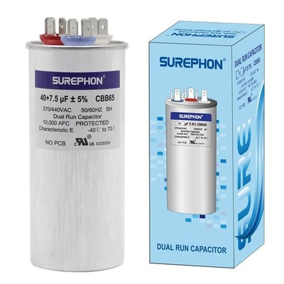 SUREPHON 40/7.5 Mfd Ac Capacitor 370V or 440V 50/60Hz CBB65B Air Conditioner...