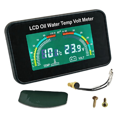 Auto Car LCD Meter Digital Oil Pressure Voltage Water Temperature Gauge 3-in-1