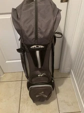 Sun Mountain Golf Cart Bag Brown 14 Way Divider 9 Pockets Including Rain Cover