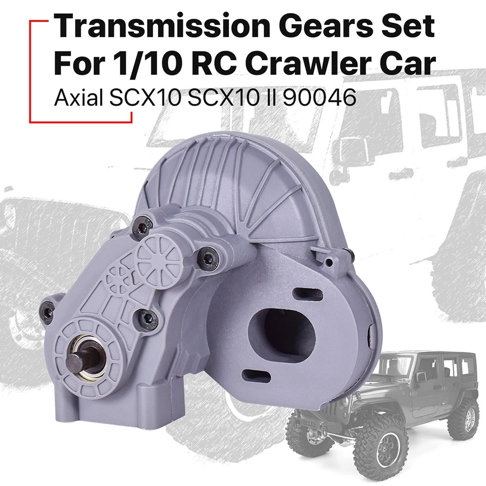 Nylon Complete Transmission Gearbox for 1/10 Axial SCX10 II 90046 RC Crawler Car - Image 3 of 4