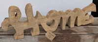 ❤ Dekorativer Schriftzug Home Herz Mangoholz Holzaufsteller Deko ❤