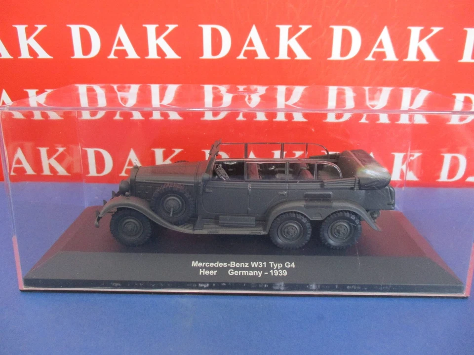 Die cast 1/43 Modellino Auto Mercedes-Benz W31 Typ G4 6 Wheels Heer Germany 1939 - Immagine 4 di 4