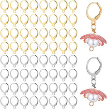 100PCS Leverback Earring Hooks, Stainless Steel Lever Back Earring Findings for