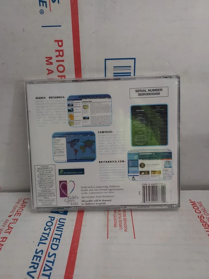 Encyclopedia Britannica 2001 Standard Edition CD Software Windows 95 - ME #162L - Image 2 of 2