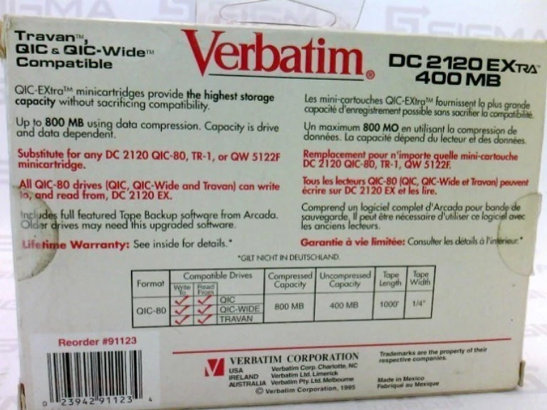 KIT REPUESTOS EXTRA VERBATIM CORPORATION DC 2120 Foto 2 de 2