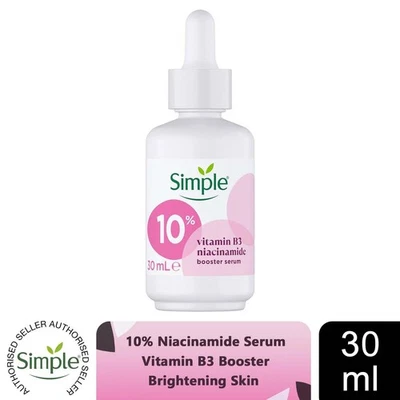 Simple 10% Niacinamide Serum Vitamin B3 Booster Brightening Skin, 30ml