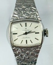 1970’s Hamilton Swiss Electronic 10K White Rolled Gold Ladies Watch Smooth Sweep