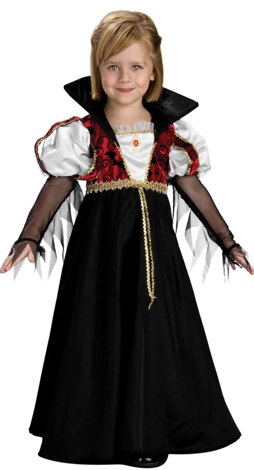 Disfraz para niña pequeña, vampiro real, vampiro talla 2T-4T