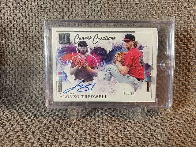 2025 Panini Impeccable Alonzo Tredwell Canvas Creations Autograph #3/35 Houston