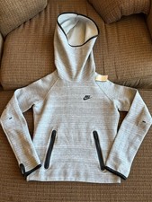 Nike Women s Tech Fleece Funnel Neck Hoodie Sweatshirt Gray Blk Sm - EUC