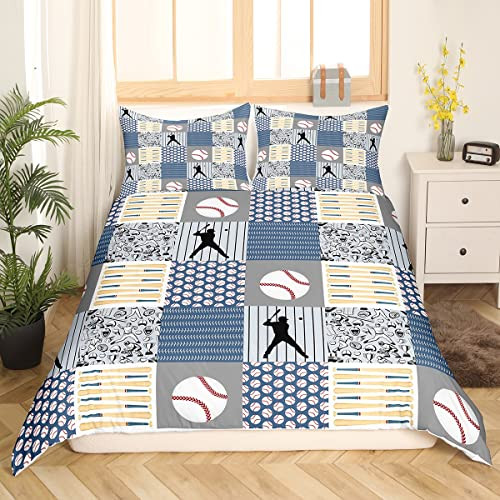 Baseball Bedding Set for Boys Teens Men Baseball Comforter Twin Multi 108