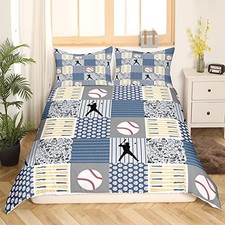Baseball Bedding Set for Boys Teens Men Baseball Comforter Twin Multi 108