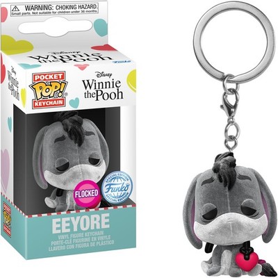 Winnie the Pooh - Eeyore   Flocked - Schlüsselanhänger Funko Pocket POP! Keychai